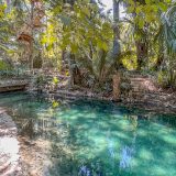 Turquoise zwemwwater in een tropische omgeving bij Ayala's Natural pools